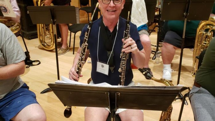 Steve Kimball commandeering the oboe and English horn section Steve Kimball